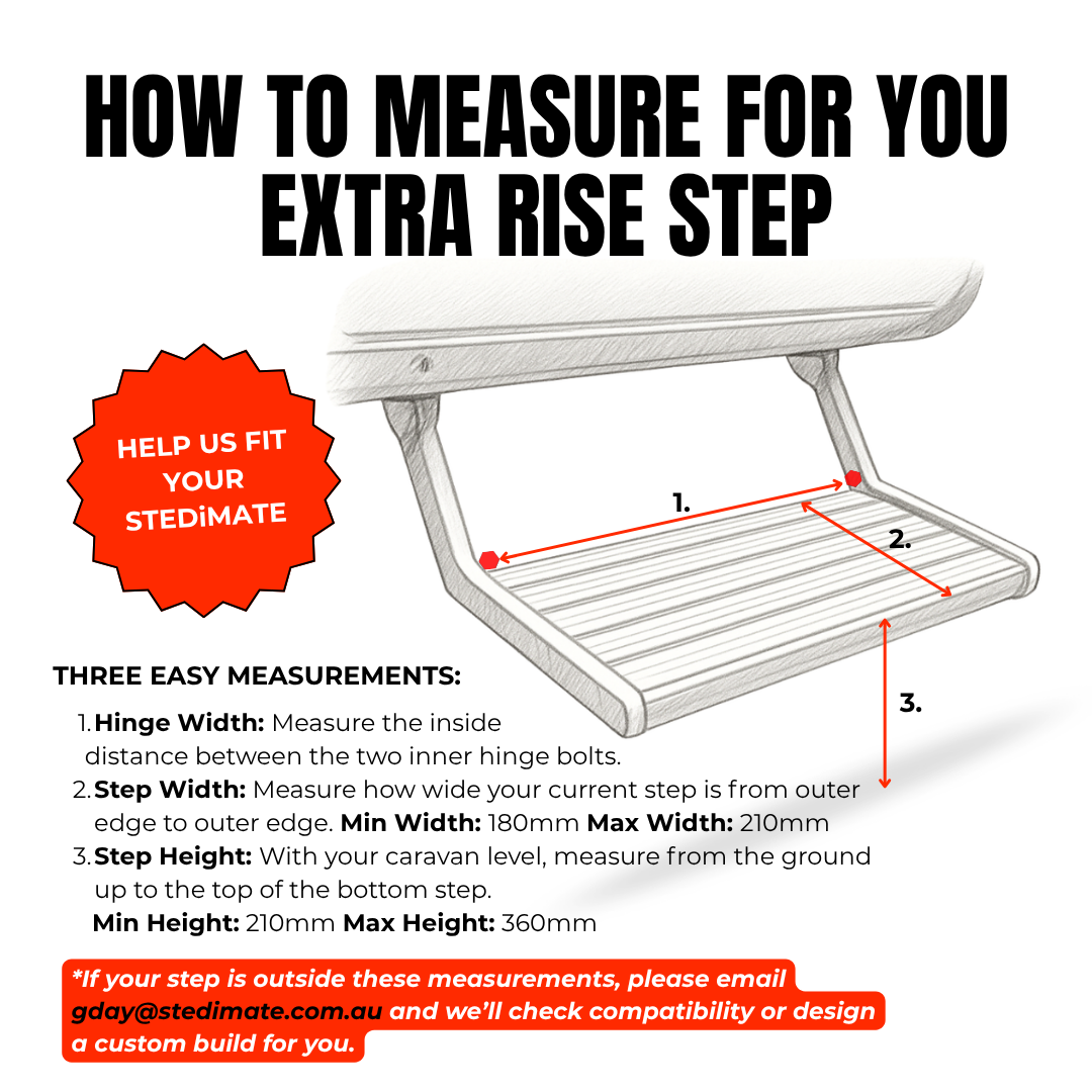 Extra Rise Caravan Extension Step